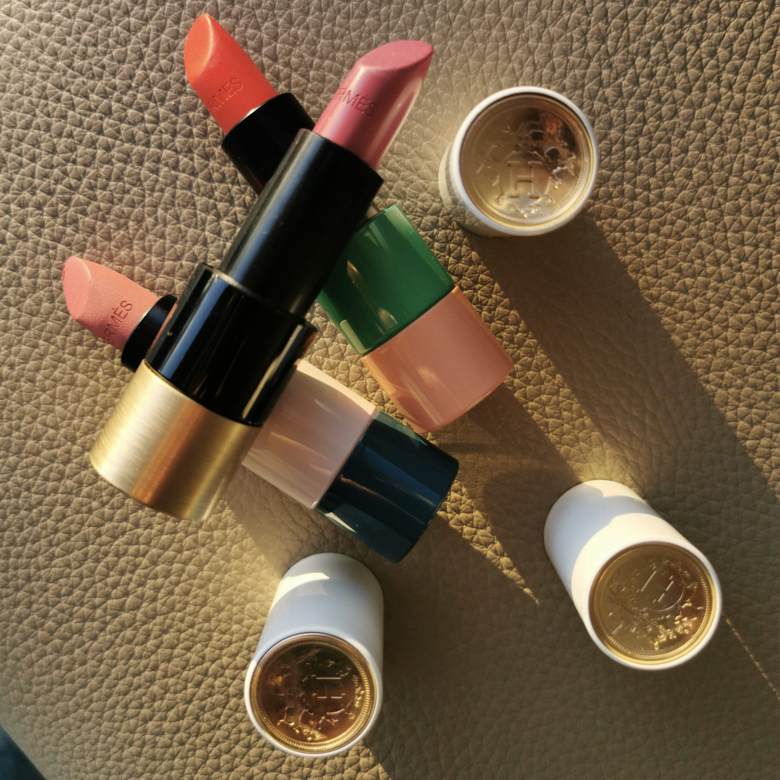 Hermes Rose Velours & Rouge Casaque Rouge Matte Lipsticks Review