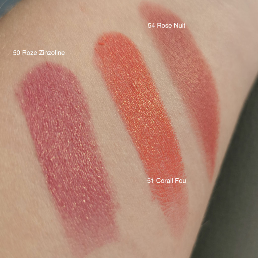 Hermès lipstick swatches